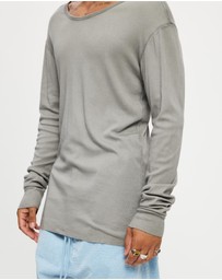 Surrounded By Ghosts - The Gypsum Slim Rib Knit Long Sleeve T-Shirt