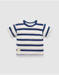 Purebaby - Striped Relaxed Tee -Kids-Babies