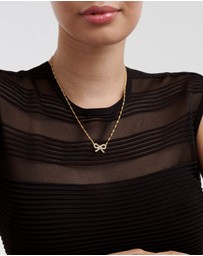 Ted Baker - RIBAH: Crystal Ribbon Bow Pendant Necklace