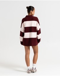 HyperLuxe The Label - Cosy Rugby Polo Shirt