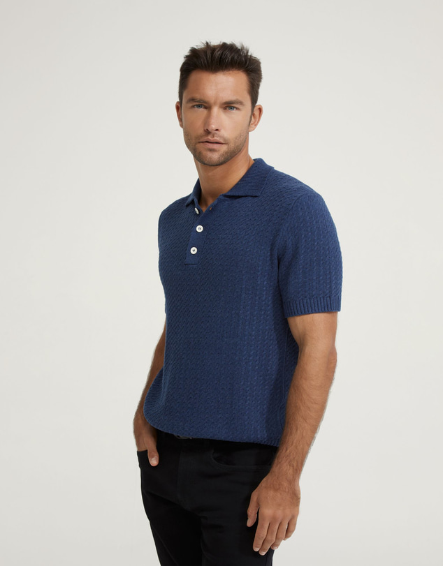 Oxford - Harrison Cable Knit Polo