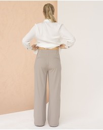 Angel Maternity - Miya Maternity High Waist Multi-Function Pants in Stone Grey