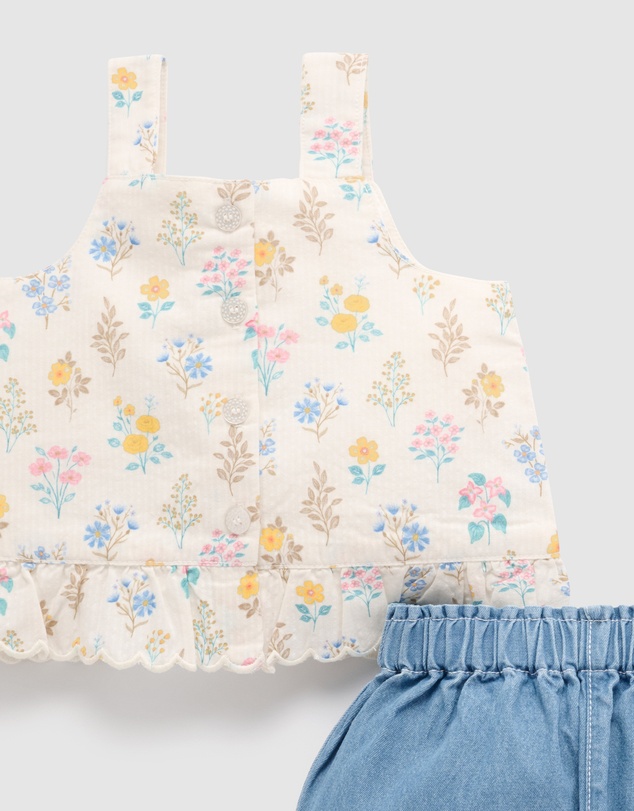 Purebaby - Chambray set-Kids-Babies