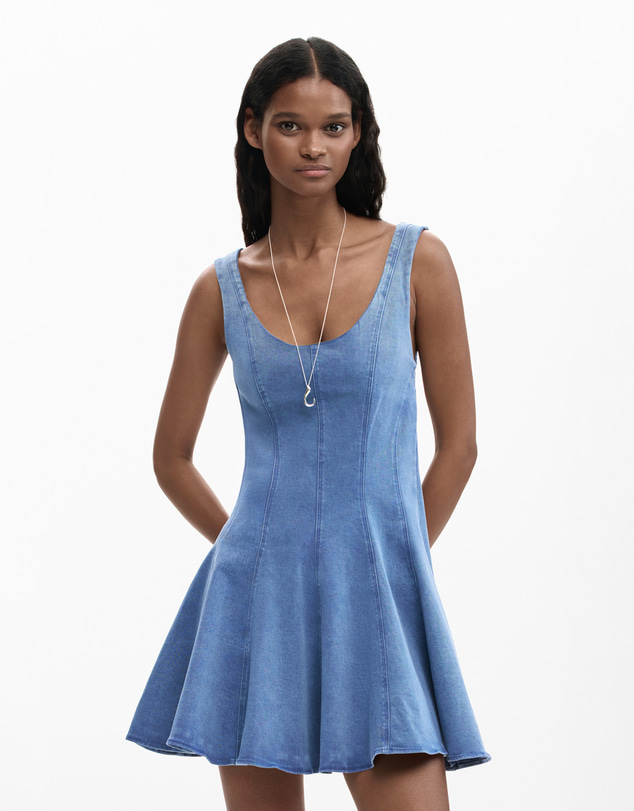 Desigual - Skater dress with denim effect