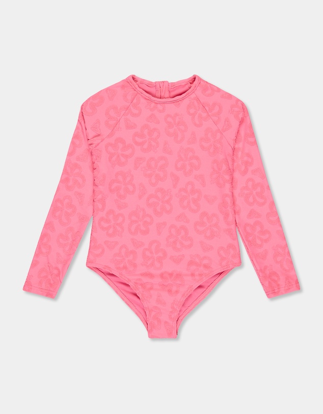 Roxy - Girls 8 to 16 Flip Flower Long Sleeve Rash Vest