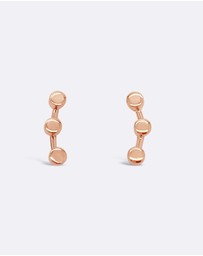 Ichu - Tiny Triple Circle Ear Cuff Rose Gold
