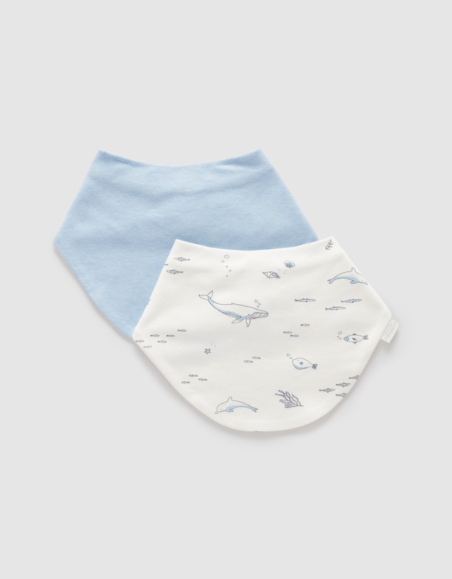 Purebaby - 2 Pack Essential Dribble Bib-Babies