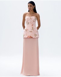 JUSTIN TONG - Ellaire Beaded Cascade Dress