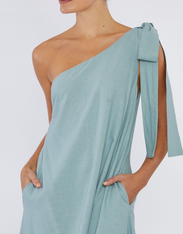 Amelius - Aruba Linen One Shoulder Dress