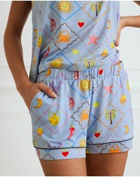 Chelsea Peers - Cotton Patchwork Beach Short Pyjama Set