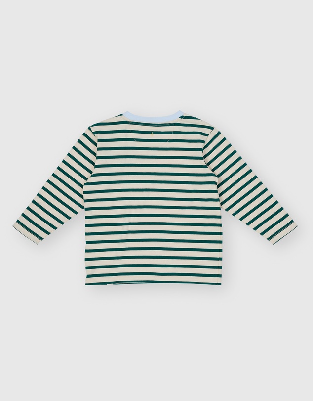 Goldie + Ace - LS Stripe Logo Top - Babies-Kids