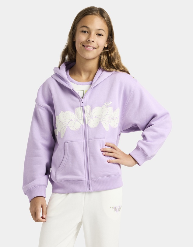 Roxy - Girls 4 to 16 Midnight Hike Brushed Zip Up Hoodie
