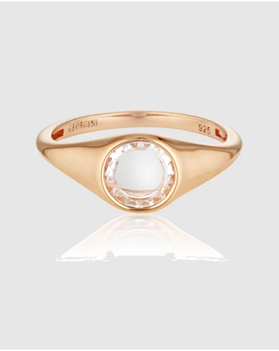 Georgini - Sliced Stone Rose Gold Ring