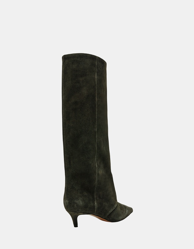 Steve Madden - Luca Olive Suede Heeled Boots