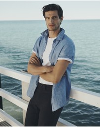 Country Road - Regular Fit Organically Grown Delave Linen Short Sleeve Shirt