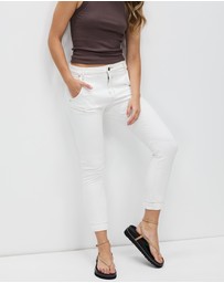 DRICOPER DENIM - Cuffed White Jeans
