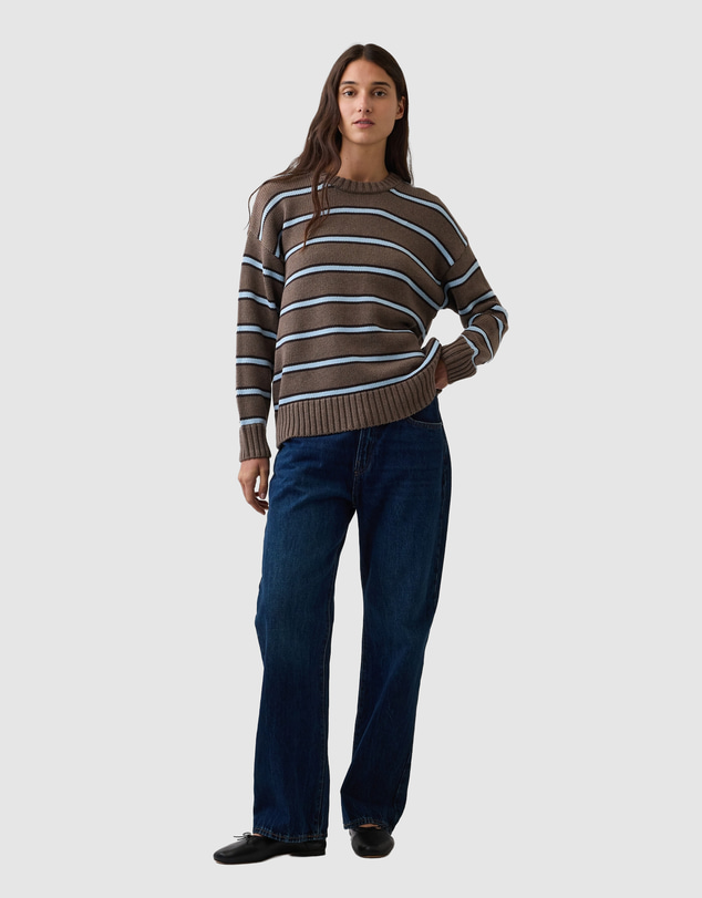 GAP - Cotton Oversized Boyfriend Crew Pullover