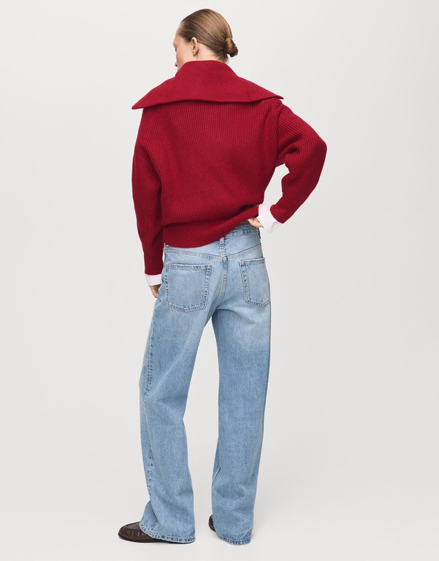 M.N.G - Funnel Neck Zip-Up Sweater