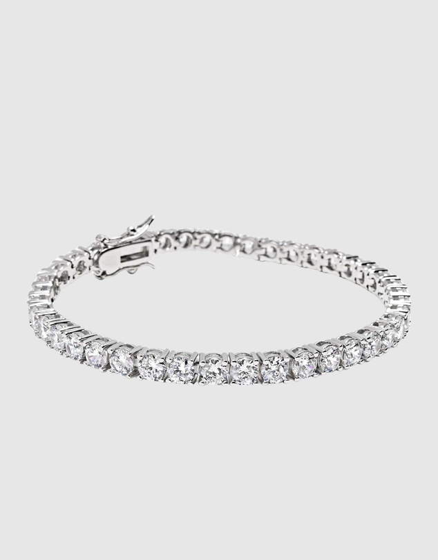 Nialaya Jewellery - Tennis Bracelet with Silver