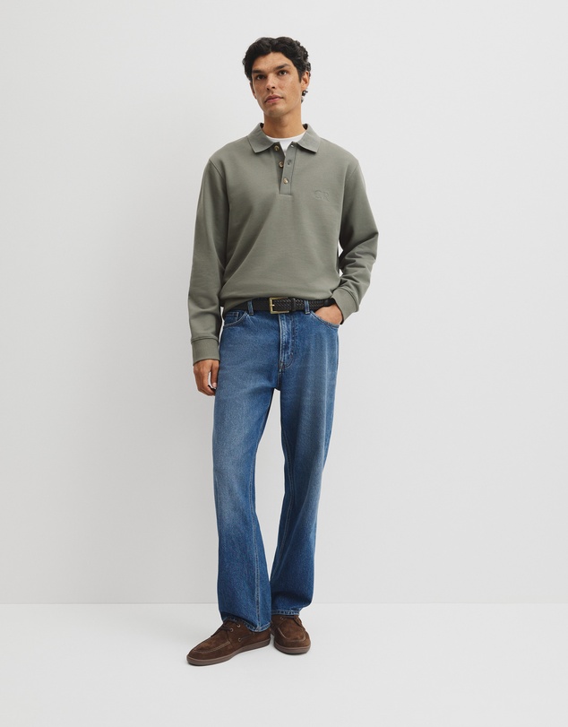 Country Road - Long Sleeve Button Collar Sweat
