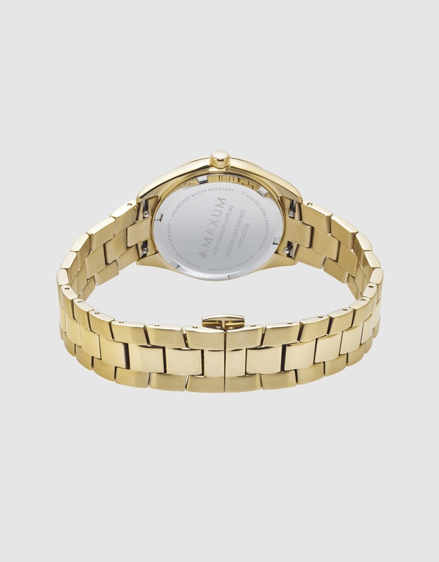 Maxum - Sydney - Green Dial, Gold Tone Case & Gold Bracelet