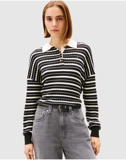Tommy Hilfiger - Cable Knit Polo Jumper