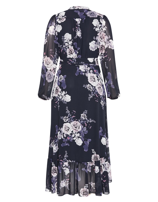 City Chic - Plus size Jane Hi Lo Maxi Dress - navy