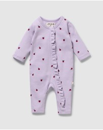 Wilson & Frenchy - Organic Waffle Ruffle Zipsuit - Babies