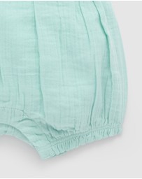 Purebaby - Embroidered Overall Set -Kids-Babies