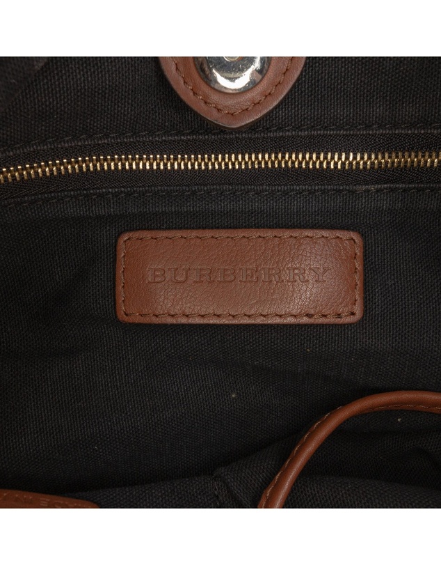 Pre-Loved by Azura Reborn - Pre-Loved House Check Canvas and Calfskin Little Crush Crossbody