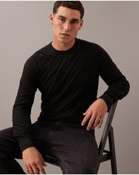 Calvin Klein - Basketweave Cotton Wool Jumper