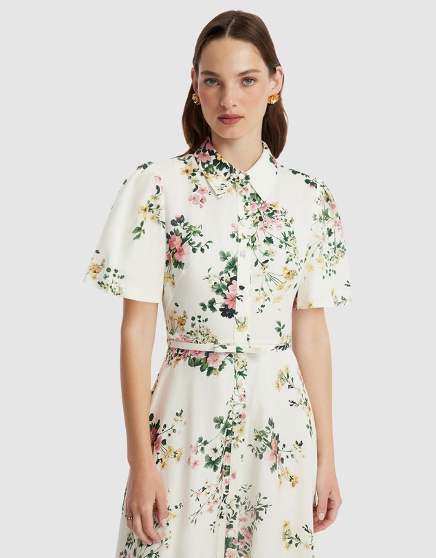 LEO LIN - Becca Short Sleeve Midi Dress