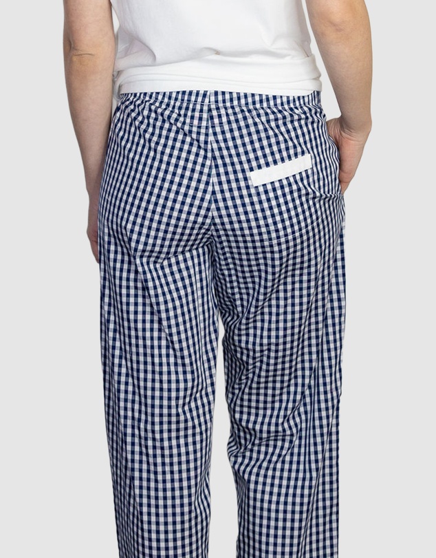 Sant And Abel - Women's Hepburn Gingham Navy Long PJ Pants