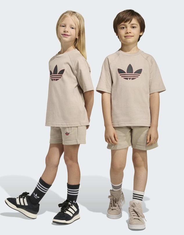 adidas Originals - Trefoil Loose Shorts and Tee Set - Kids-Teens