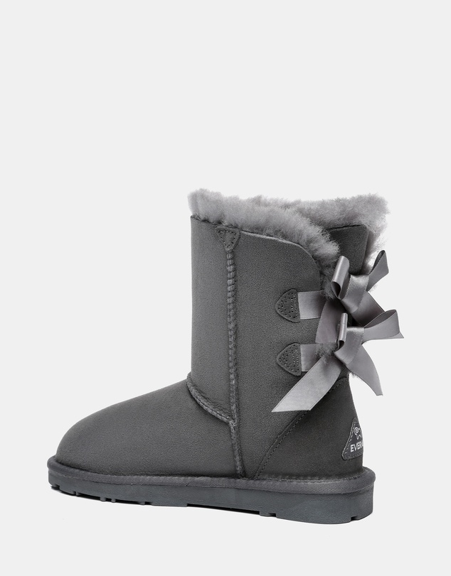 EVERAU - EverAU Ugg Short Back Bow Sheepskin Upper UGG Boots