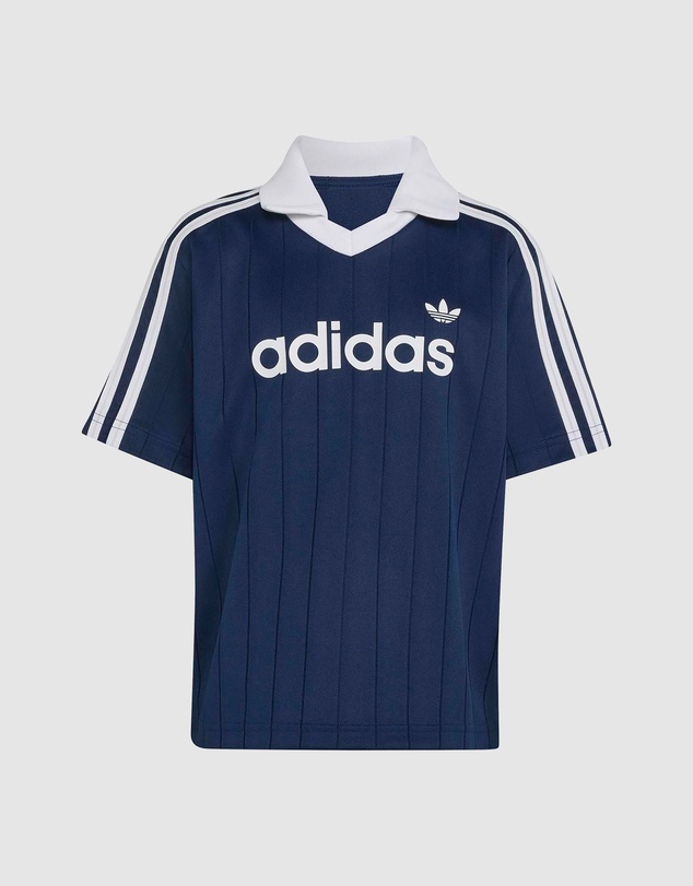 adidas Originals - Loose Polo Pinstripe Shorts Tee Set - Kids