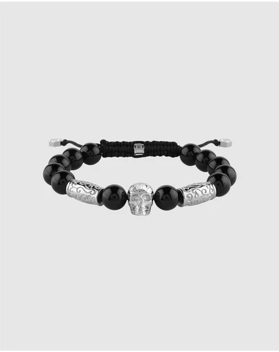 Philipp Plein - PLEIN ELITE Stainless Steel Onyx Bracelet