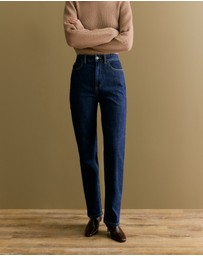 Trenery - High Rise Straight Leg Jean in Washed Indigo