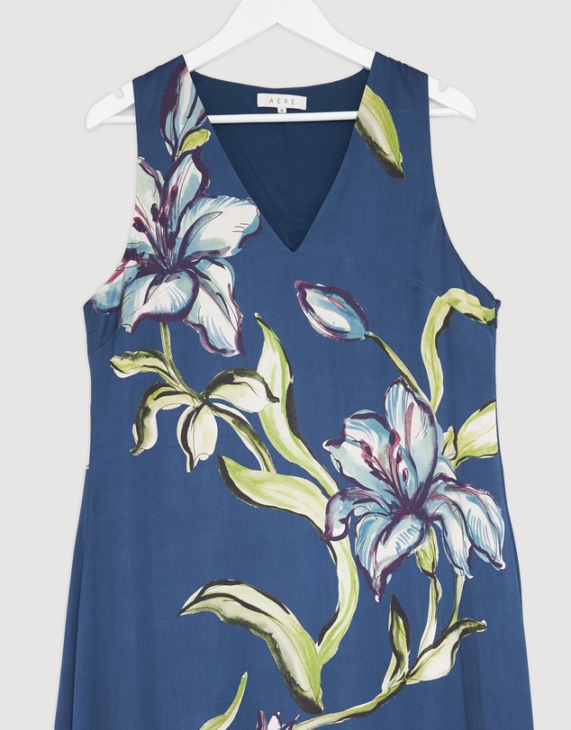 Revibe - Repaired AERE Allona V-Neck Maxi Dress - AU 16