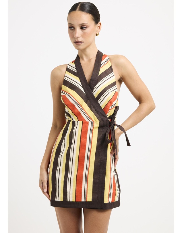Subtitled - Abilene Halter Wrap Mini Dress