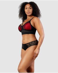 Parfait - Mia Dot Longline Padded Lace Bralette
