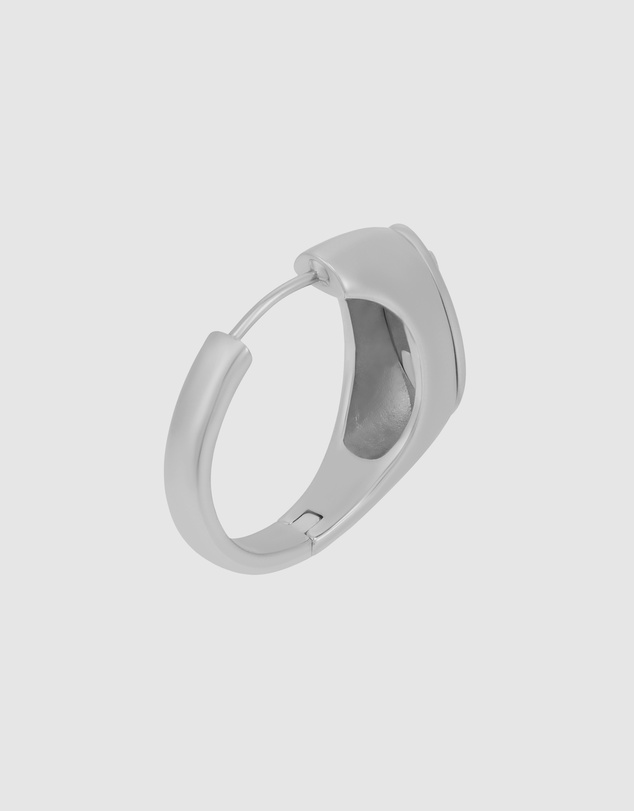 Diesel - Oval D Logo Silver tone Earring