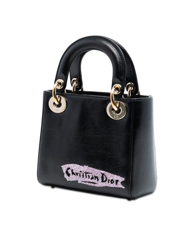 Pre-Loved by Azura Reborn - Pre-Loved Mini Calfskin Beaded Lady Dior