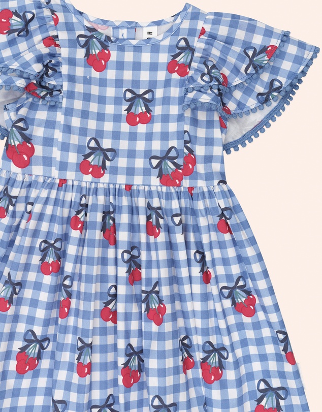 Huxbaby - Cherry Gingham Frill Dress - Babies-Kids