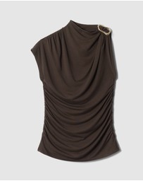 & Other Stories - Ruche Gold-Buckle Top