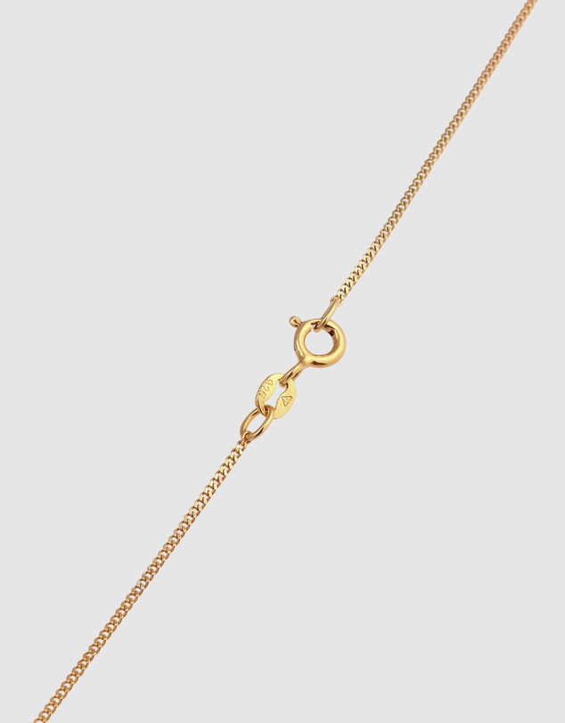 Elli Jewelry - Necklace Circle Pendant Geo Trend Matt Basic in 925 Sterling Silver Gold Plated