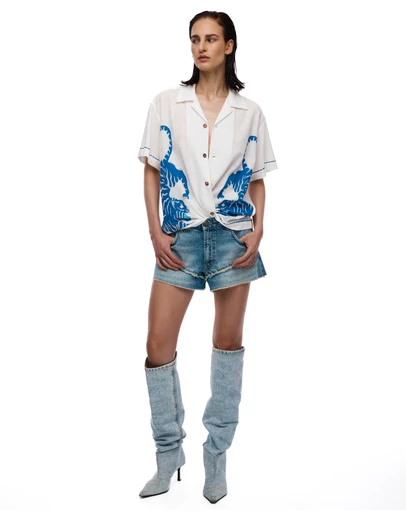 THE TALES - Crouching Tiger Cotton Shirt