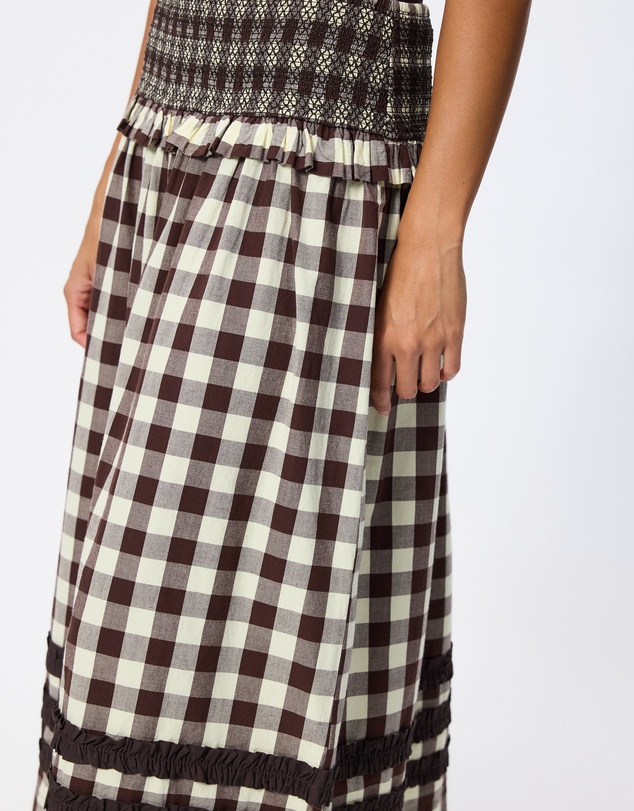 Damson Madder - Ava Ruffle Midi Skirt