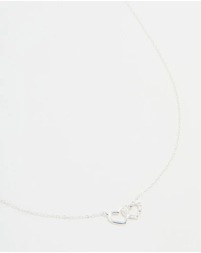 Lovisa - Sterling Silver Heart Link Necklace