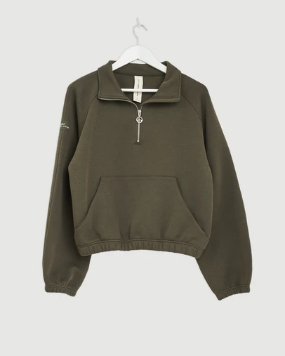 Revibe - Repaired Lorna Jane Team Player Quarter Zip Sweat - AU 12